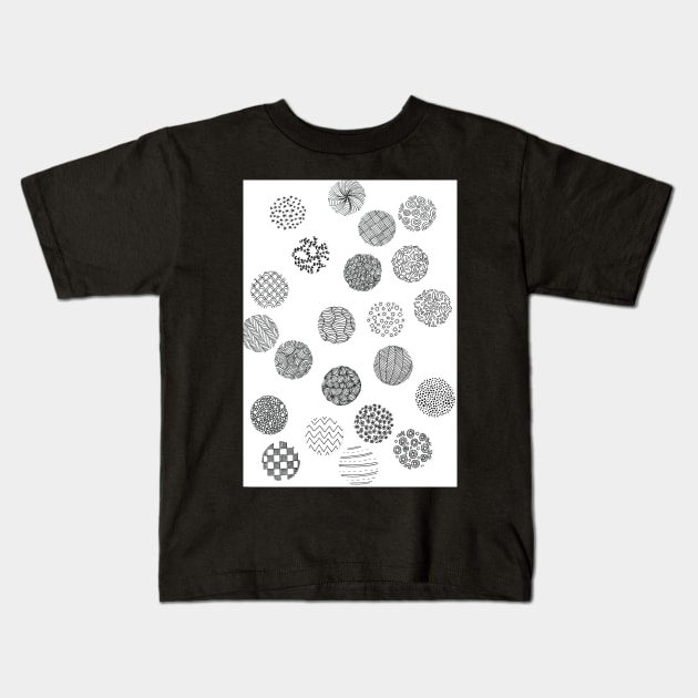 Modern Circles Kids T-Shirt by halideO